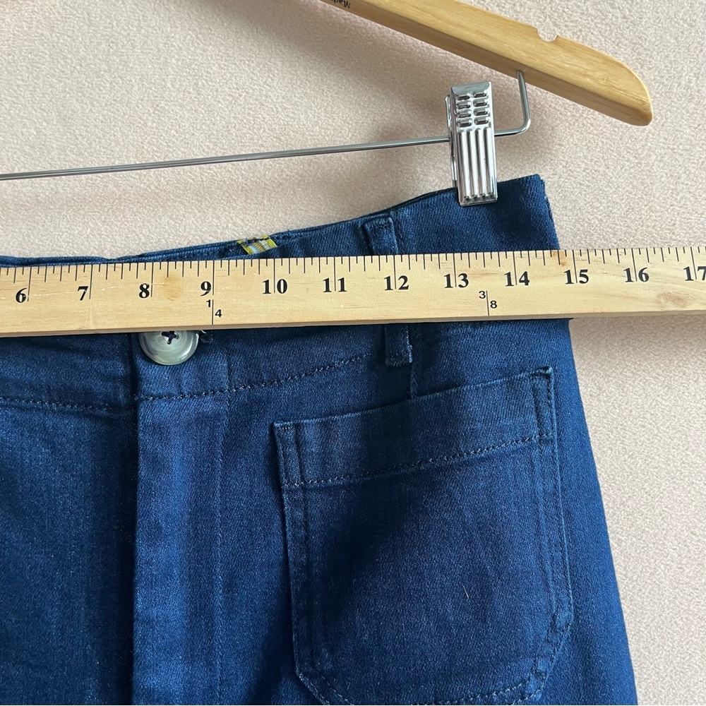 Anthropologie The Colette Denim Cropped Wide-Leg Jeans by Maeve Minimalist in 28 - Picture 12 of 14
